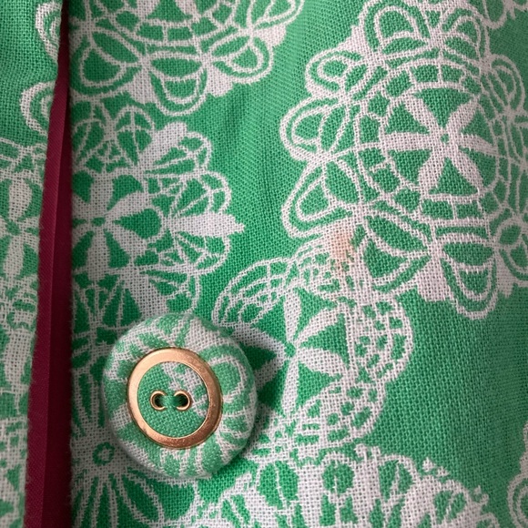 Lilly Pulitzer Kiera Coat Green Bean Day Dreamer Jacquard Jacket S - Picture 3 of 8